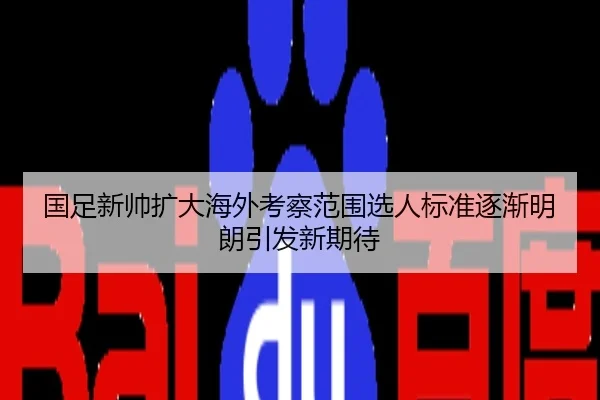 国足新帅扩大海外考察范围选人标准逐渐明朗引发新期待
